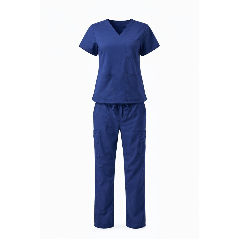 Barco One Women’s Scrub Set XS Blue Top & Pants Medical Uniform Stained